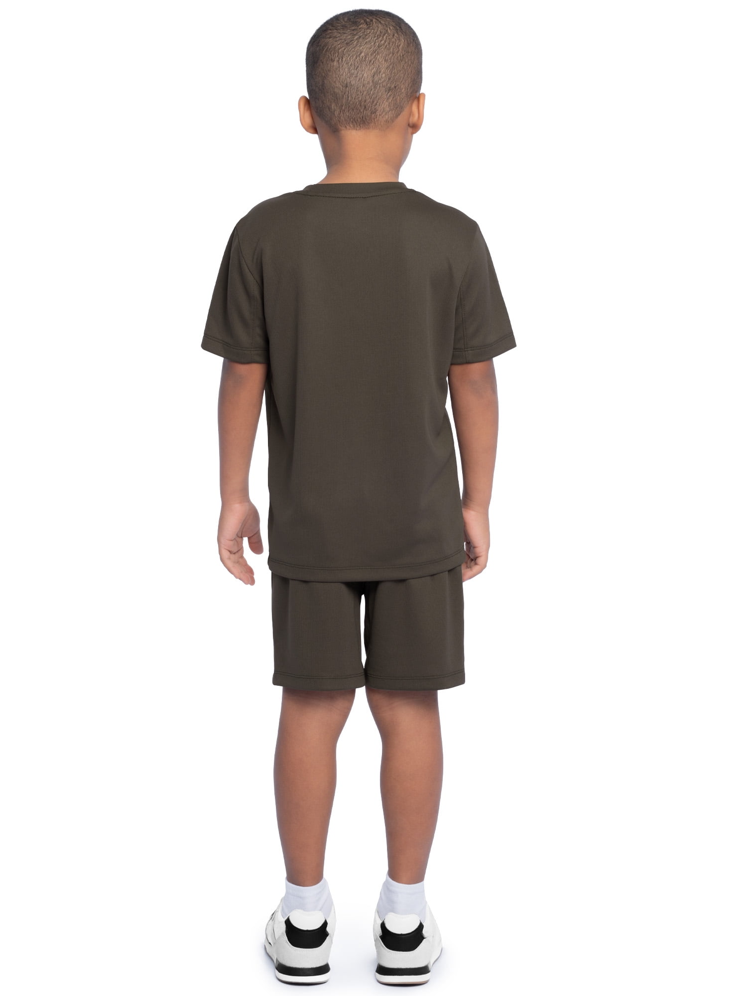 Athletic Works Boy's Active Short Sleeve T-Shirt and Short Set, Sizes 4/5-18