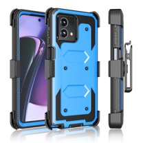 Takfox Case For Motorola Moto G Stylus 5G 2023,Shockproof Heavy Duty Rugged Locking Swivel Holster Belt Clip Kickstand Full Body Hard Shell Phone Cover Case,Blue