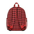 thumbnail image 3 of Red and Black Checkered Backpack Backpack for School,Cute School Bag,Schoolbag with Adjustable Shoulder Straps & Padded Back,13.8"x11.4"x6", 3 of 6