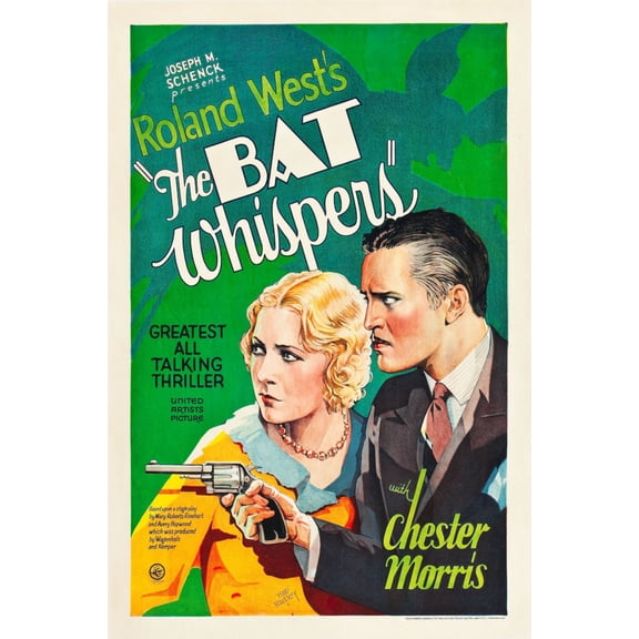 Bat Whispers Poster 16"x24" Poster Medium Art Poster 16x24 Multi-Color Square Adults Western Graphic