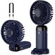 thumbnail image 2 of ventilateur Portatif, Bleu Mini Ventilateur Portable Recargable Par Usb, Petit Ventilateur De Poche 5 Vitesses Avec Base, Batterie 3000 Mah Vent, 2 of 5