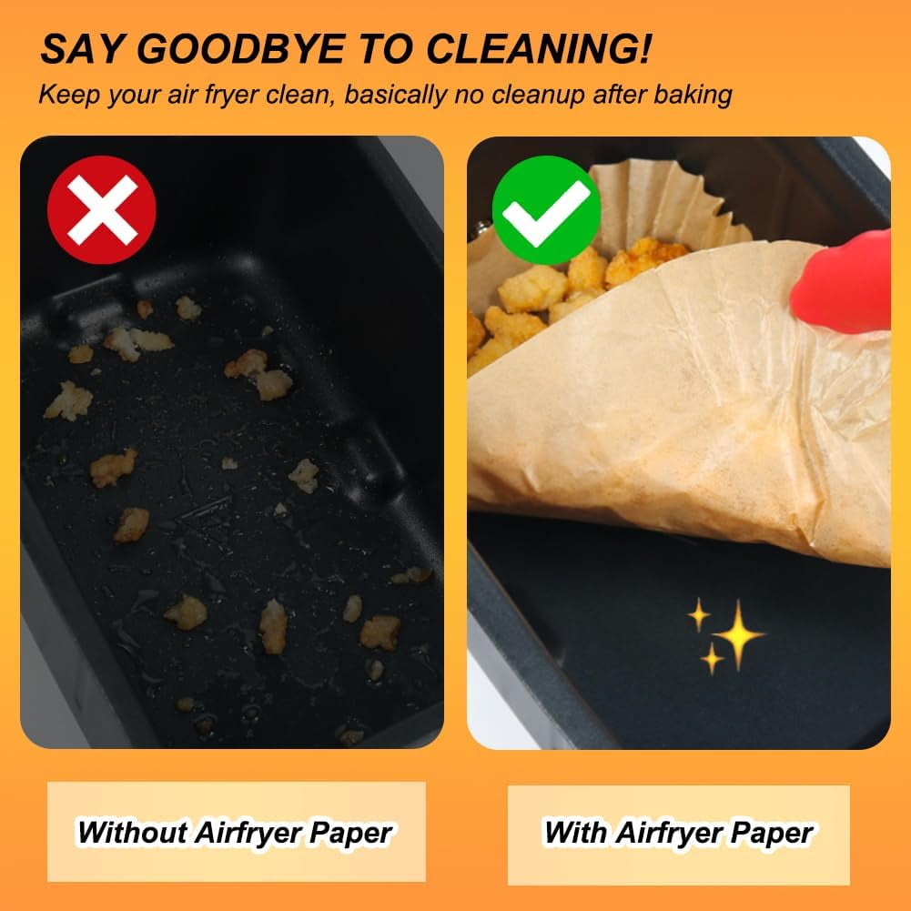Air Fryer Liners for Ninja FG551/DG551/IG651 Foodi Smart XL Indoor Grill, Set of 100, Rectangle Parchment Paper Liners, Grill Accessories