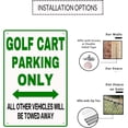 thumbnail image 4 of Warning Sign Golf Cart Parking Only Sign Metal Tin Sign Funny Parking Sign Metal Sign 8X12Inch, 4 of 6