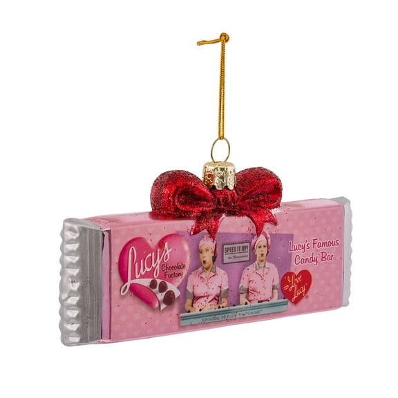 Kurt S. Adler Glass I Love Lucy Chocolate Bar Ornament, 5-Inch