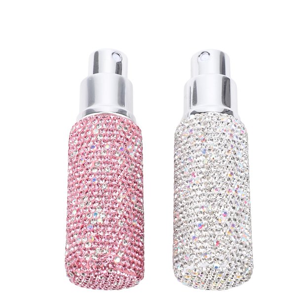 Atomizador De Perfume, Elegante Botella De Viaje De Perfume Con Diamantes De Imitación De 10 Ml Y 2 Piezas Para Viajes