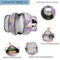 thumbnail image 3 of FORMRS Unisex School Backpack 17" Student Travel Bag with Laptop Compartment, Pastel Purple Marble Pattern, 3 of 7