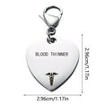 thumbnail image 2 of Unique Heart Shaped ID Pendant Keychain Nursing Emergency Keychain Suitable For Critically Ill Patients, 2 of 3