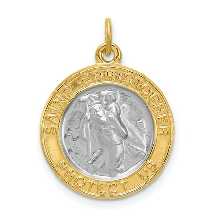 ICE CARATS 925 Sterling Silver Gold Plated Saint Christopher Medal Pendant Charm Necklace Religious Patron St Fine Jewelry Ideal Gifts For Women Gift Set From Heart