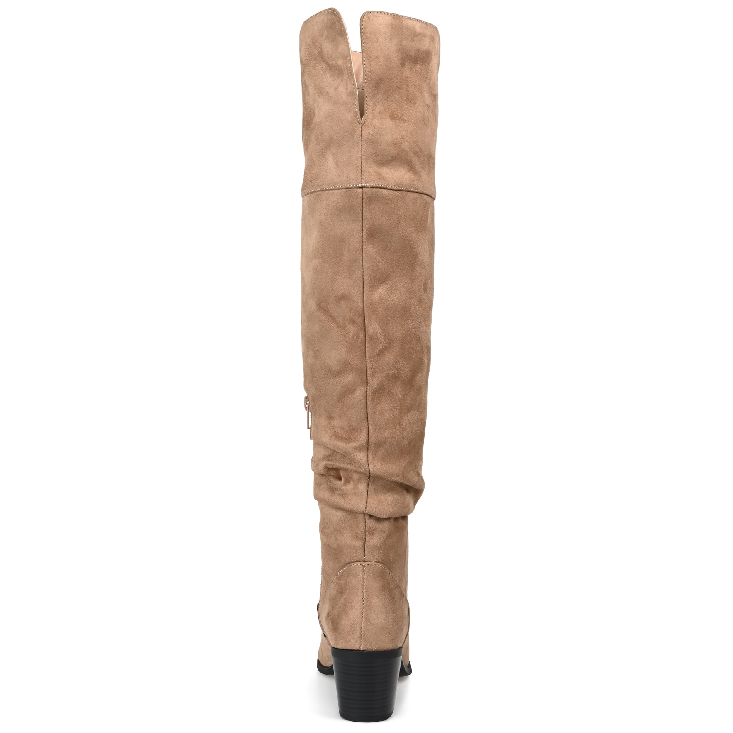 Journee Womens Zivia Stacked Heel Over The Knee Boots