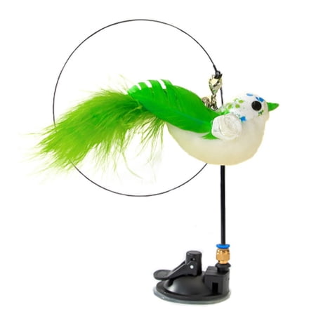 1 pcs Quality Head Replaceable Kitten Gift Cat Interactive Funny Cat Toy Cat Stick Toy Cat Teaser Wands Cat Supplies WITH 1 BRID