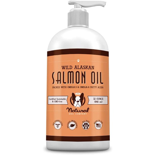 Natural Dog Company Wild Alaskan Salmon Oil for dogs, Liquid Food