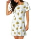 thumbnail image 2 of Fotbe Bee Bata de Dormir para Mujer con Estampado, Camisón de Algodón de Manga Corta, Ropa de Dormir Casual, 2 of 6