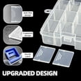 thumbnail image 4 of DUOFIRE Plastic Organizer Container Storage Box Adjustable Divider Removable Grid Compartment for Jewelry Beads Earring Container Tool Fishing Hook Small Accessories(34 Grids, White X 3 Pack), 4 of 7