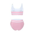 thumbnail image 6 of LADIGASU Women High Waisted Bikini Sets Sporty Two Piece Swimsuit Color Block Cheeky High Cut Bathing Suits, 6 of 6