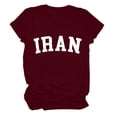 thumbnail image 3 of Camiseta de Manga Corta Impresa de Cuello Alto para las Mujeres, Tops de Cuello Redondo para las Mujeres Mezcla de Poliéster de Spandex de Uso Diario Casual, 3 of 5
