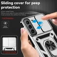 thumbnail image 4 of for Samsung Galaxy S21 FE Case Heavy Duty Military Grade Protection,Camera Lens Slide Protection & 360°Rotate Magnetic Car Mount Holder Kickstand Rugged Shockproof Drop Hard Shell,Silver, 4 of 8