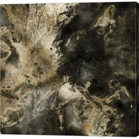 Metaverse C949279-0120000-AAAACMA Gold Marbled Abstract III by Posters International Studio Canvas Wall Art - 12 x 12 in.