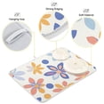 thumbnail image 3 of Yayeee Dish Drying Mat for Kitchen Counter 18"x24" Microfiber Absorbent Pad, Blue Retro Flower, 3 of 7