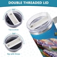 thumbnail image 5 of Turtle Fish Sea Coral 40 oz Tumbler with Handle Insulated&nbsp;Travel Mug&nbsp;Lid Straw Leak Proof Steel Vacuum Water Bottles Glasses Fits in Car Cup Holder, 5 of 7