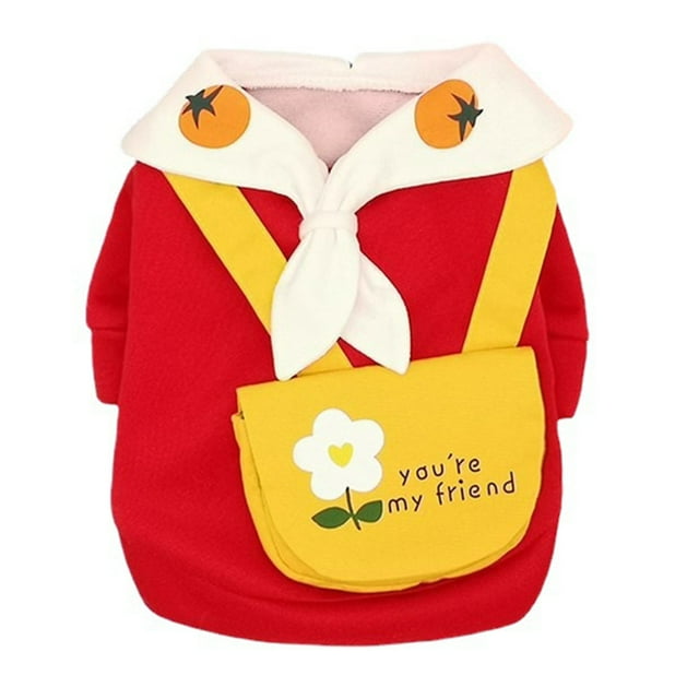 Ropa linda para perros Ormromra con pajarita y bolsa para primavera y otoño