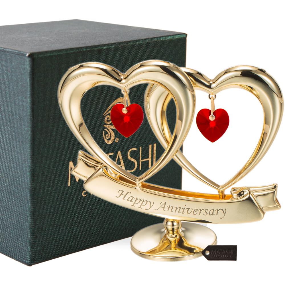 Anniversary Gifts For Wife
 Matashi 24K Gold Plated Beautiful Happy Anniversary Double