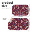 thumbnail image 3 of Skull and Flower Gothic Pattern Bath Mat Set Of 2,Non-Slip Rug for Bathroom,Kitchen,Bedroom,Entrance, 30x17 and 23.5x15.7 Inches, 3 of 3