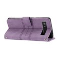thumbnail image 4 of Nalacover Wallet Case for Google Pixel 6A, Embossed Pattern PU Leather Card Slots Holder Wrist Strap Handbag Kickstand Flip Folio Cover with Shoulder Strap Crossbody Magnetic Clasp Case,Lightpurple, 4 of 9