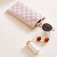 thumbnail image 4 of Estuche para gafas de sol, estuche de cuero suave para mujeres, hombres y niños, paquete de 2 estuches para gafas de viaje, rosa y blanco, 4 of 8