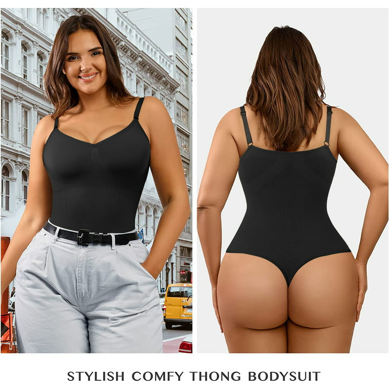 COMFREE Bodysuit for Women Tummy Control Shapewear Seamless Sculpting Thong  Body Shaper 