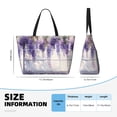 thumbnail image 4 of Honeii Lavender Blooms Window for Tote Bag with Adjustable Strap,Beach Bag, Waterproof Sandproof Beach Tote Bag, Large Capacity Foldable Beach Bags, 4 of 7