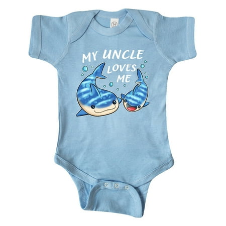 

Inktastic My Uncle Loves Me- whale shark Gift Baby Boy or Baby Girl Bodysuit