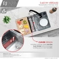 thumbnail image 4 of Stylish Undermount 32" Stainless Steel Double Bowl Kitchen Sink with 7 Accessories S-601W, 4 of 16