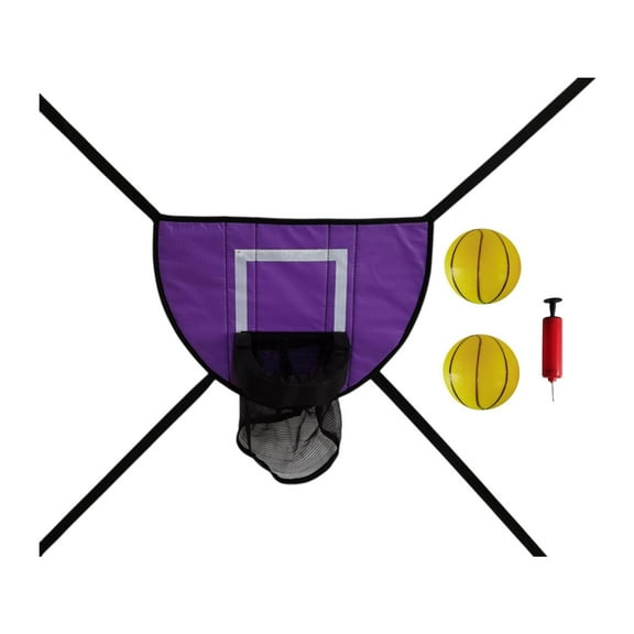funtasica Basketball Hoop for Trampoline Backboard for Kids Basketball Training Outdoor Game Easy to Install Basketball Hoop Attachment