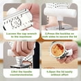 thumbnail image 5 of 4 Counts Stainless Steel Jar Opener for Easy Opening, Jar Lid Opener for Weak Hand, Suitable for Small and Medium Cans, White & Green, 5 of 6