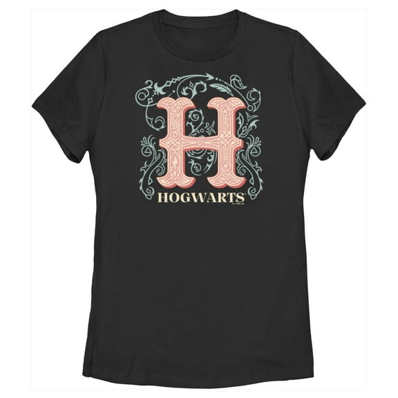 Women's Harry Potter Decorative Hogwarts Symbol  Graphic Tee Black Large