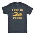 thumbnail image 1 of Mens I Pee In Pools T Shirt Funny Sarcastic Summer Swimmer Novelty Tee (Heather Navy) - 3XL, 1 of 2