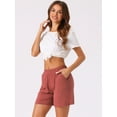 thumbnail image 2 of DARING DIVA Women's Modal Lounge Shorts Soft Comfy Bottoms with Pockets M Red, 2 of 6