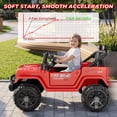 thumbnail image 4 of TOKTOO 12V Ride on Toys for Toddlers, Electric Ride on Car for Kids, Ride on Truck for Boys Girls with Parent Remote Control, Music Player, Red, 4 of 9
