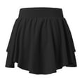thumbnail image 5 of Women's High-Waisted Asymmetrical Layered Active Skort - Breathable Yoga & Running 2025,Size M, 5 of 5