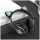 thumbnail image 2 of Auriculares inalámbricos Bluetooth 5.0 Cat Ears RGB con micrófono negros, 2 of 5