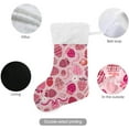 thumbnail image 3 of GZHJMY Strawberry Christmas Stocking, Personalized Large Candy Stocking Hanging Gift, Xmas Stockings Decoration for Family Holiday Party Ornaments Decor Fireplace, 3 of 7