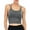 Grey, variant on Padded Seamless Criss Cross Bralette Workout Yoga Bra Cami Crop Top for Women Yoga Sport Bra Light Support Strappy Free Bra, Plus Size