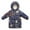 a-Navy181, variant on VNKIDY Girls Down Jacket Kids Puffer Long Sleeve Coat With Polka Dot Print Hooded Winter Jacket For Children Warm Windproof Outerwear Soft Tops