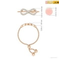 thumbnail image 4 of ANGARA Lab Grown Prong-Set Diamond Infinity Bolo Ring for Women in 14K Rose Gold (Size-1.1mm| Color-F-G| Clarity-VS) | April Birthstone, Anniversary, Jewelry Gift for Women | Lab-Grown Diamond Ring, 4 of 6