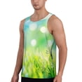 thumbnail image 2 of Fotbe green grass and butterfly Pattern Men's Quick Dry Workout Tank Top Gym Muscle Tee Fitness Bodybuilding Sleeveless T Shirt Breathable Workout Shirt-4X-Large, 2 of 7