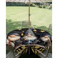 thumbnail image 2 of Outdoor Tablecloth with Umbrella Hole Zipper Graduation Gnomes Round Tablecloth 54" Waterproof Outside Table Cloth Stars Fireworks Botanical Black Patio Table Cover Tablecloths for Picnic Party, 2 of 8