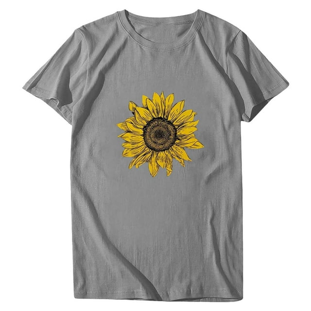 Birdeem T-Shirt Blouse à Manches Courtes à Col Rond Imprimé pour Femmes Grande Taille