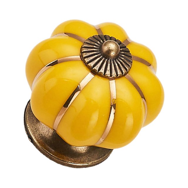Eigraketly Pomos de puerta Tirador de armario Tirador de puerta decorativo Baño Apartamento Muebles Hardware Accesorios de decoración Herramientas y ferretería Amarillo