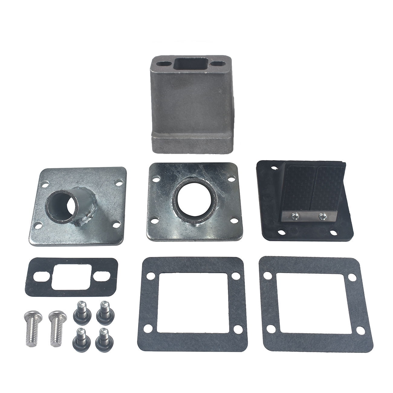 JRL Racing Reed Valve Kit 19 & 25mm Inlet for 32-40mm Intake 80CC Motorized Bike For 66cc 80cc 100cc Motorized Bicycle