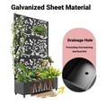 thumbnail image 5 of Metal Privacy Screen with Wheels, Movable Galvanized Steel Trellis and Planter Box for Climbing Plants, Outdoor Garden Panel for Patio, Yard, and Balcony Decor, 5 of 6